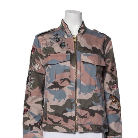 Zadig & Voltaire camo embroidered jacket